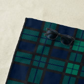 タータンチェッククランブラックウォッチプレイドブルーグリーンチェック ビーチタオル (インサイチュ)