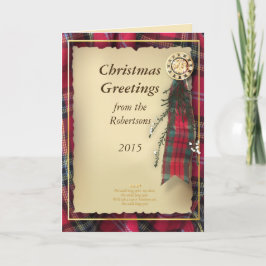 タータンチェッククリスマスカード シーズンカード