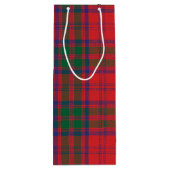 タータンチェッククリスマスクラングラントレッドチェックホリデイ ワインギフトバッグ (裏面)