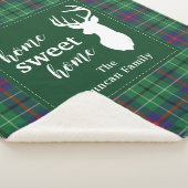 タータンチェッククリスマススイートホームプレイドパーソナライズされた シェルパブランケット (3/4)