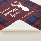 タータンチェッククリスマスマクラランパーソナライズされたプレイド シェルパブランケット (3/4)