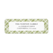 タータンチェックグクラシックリーンプレイドファームハウスファミリー ラベル (正面)