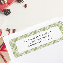 タータンチェックグクラシックリーンプレイドファームハウスファミリー ラベル