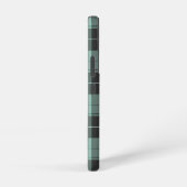 タータンチェックシンプルターコイズ SAMSUNG GALAXYケース (右側面)