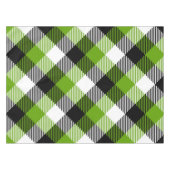 タータンチェックシンプルプレイドネオングリーン テーブルクロス (正面(横))
