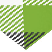 タータンチェックシンプルプレイドネオングリーン ロングテーブルランナー (コーナー)