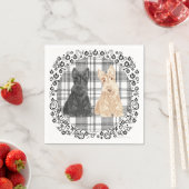 タータンチェックスコットランド スタンダードカクテルナプキン (インサイチュ)