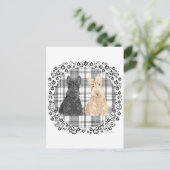 タータンチェックスコットランド ポストカード (スタンド正面)