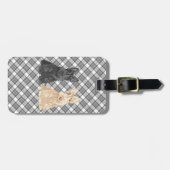 タータンチェックスコットランド ラゲッジタグ (正面横)