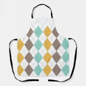 タータンチェックスコティアーガイルットダイヤモンドパターン エプロン (正面)