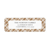 タータンチェックタンクラシックブラウンプレイドファームハウスファミリー ラベル (正面)