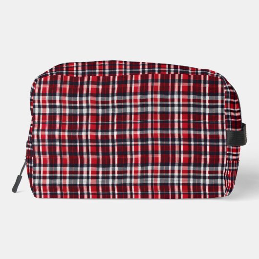 タータンチェックチェパターン（の模様が）あるックスタイリッシュモノグラムの ドップキット (裏面)