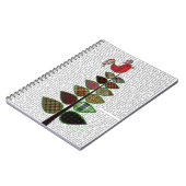 タータンチェックツリーイラストレーション ノートブック (左側)