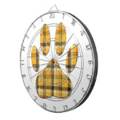 タータンチェックドッグポープリント ダーツボード (正面右)