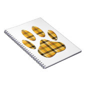 タータンチェックドッグポープリント ノートブック (右側)