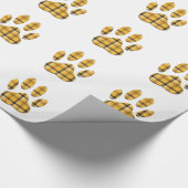 タータンチェックドッグポープリント ラッピングペーパー (角)