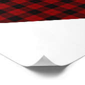 タータンチェックハートの結婚プラグ抜き ポスター (角)