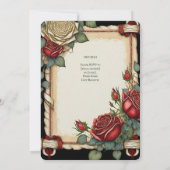 タータンチェックバラの受賞式招待状 招待状 (裏面)