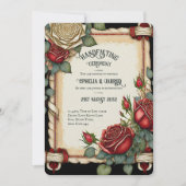 タータンチェックバラの受賞式招待状 招待状 (正面)