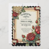 タータンチェックバラの受賞式招待状 招待状 (正面)