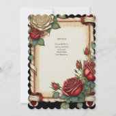 タータンチェックバラの受賞式招待状 招待状 (裏面)