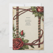 タータンチェックバラの受賞式招待状 招待状 (裏面)