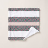 タータンチェックパターエレガントン赤緑ピンク バスタオルセット (ウォッシュタオル)