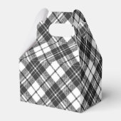 タータンチェックパターンクリスマス白黒モノグラム フェイバーボックス (裏面サイド)