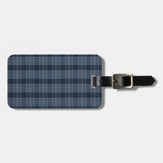 タータンチェックパターン生地キャンベル荷物タグ ラゲッジタグ (正面横)