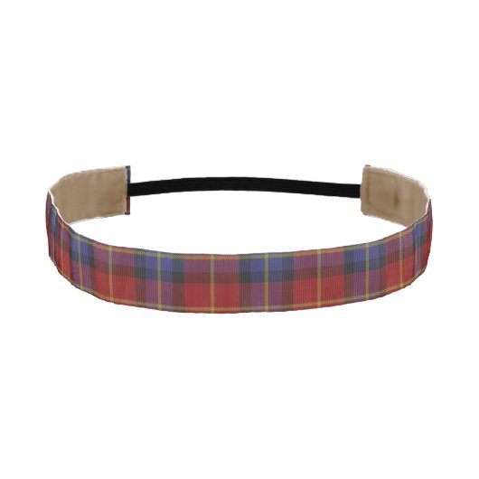 タータンチェックパターン アスレチックヘッドバンド (正面)