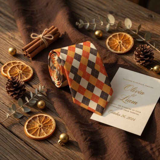 タータンチェックパターン ネクタイ