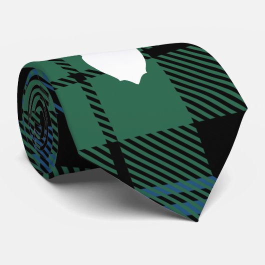 タータンチェックパーソナライズされたクリスマスクランキャンベルプレイド ネクタイ (ロール)