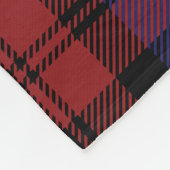 タータンチェックパーソナライズされたクリスマスクランマクラクララン フリースブランケット (角)