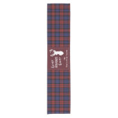 タータンチェックパーソナライズされたクリスマスクランマクラクランショア ショートテーブルランナー (正面)