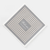 タータンチェックパーソナライズされたナプキンストレンディーエステティックギフト (コーナー)