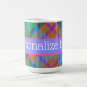 タータンチェックパーソナライズされた コーヒーマグカップ (中央)