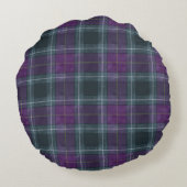 タータンチェックフローラホーススコティッシュテーマ ラウンドクッション (裏面)