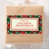 タータンチェックフードラベルショートブレッドあなたの名前を追加 ラベル (インサイチュ)