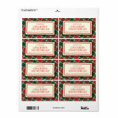 タータンチェックフードラベルショートブレッドあなたの名前を追加 ラベル (フルシート)