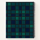 タータンチェックブラックウォッチプレイドホリデーファミリーレシピ ノートブック (裏面)