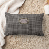 タータンチェックブラック/タンスコティッシュ – スタイルプレイドモノグラム ランバークッション (ブランケット)