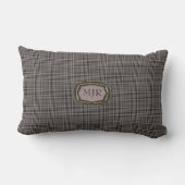 タータンチェックブラック/タンスコティッシュ – スタイルプレイドモノグラム ランバークッション (裏面)