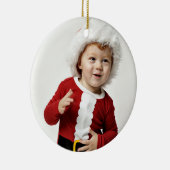 タータンチェックプライド写真クリスマスオーナメント付き年 セラミックオーナメント (右)