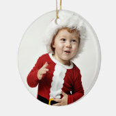 タータンチェックプライド写真クリスマスオーナメント付き年 セラミックオーナメント (左)
