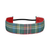 タータンチェックプレイドイニシャルクラシッククリスマス名門私立校風の アスレチックヘッドバンド (正面)
