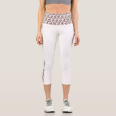 タータンチェックプレイドオムシンボルハイウェイストカプリレギンス カプリレギンス (正面)