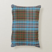 タータンチェックプレイドクランアンダーソン・ブラウンティール(緑がかった色)チェック アクセントクッション (裏面(縦))