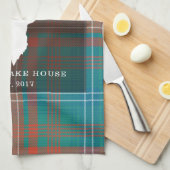 タータンチェックプレイドクランウィルソン家族レイクハウス キッチンタオル (四つ折り)