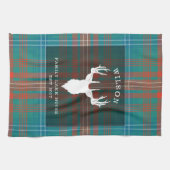 タータンチェックプレイドクランウィルソン家族レイクハウス キッチンタオル (横)