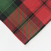 タータンチェックプレイドクランカーファミリーレイクハウス フリースブランケット (角)